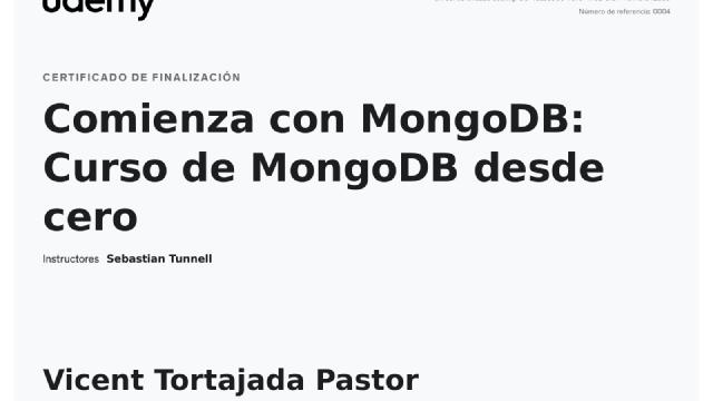 Imagen de Comienza con MongoDB: Curso de MongoDB desde cero